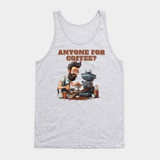 Coffee based design with a grinding reference to hard work Tank Top